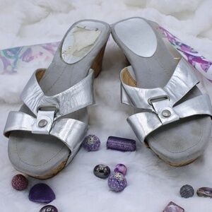 SILVER Leather Shoes